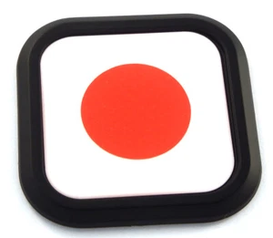 Japan Flag Square Black rim Emblem Car 3D Decal Badge Hood Bumper sticker 2" - Imagen 1 de 7