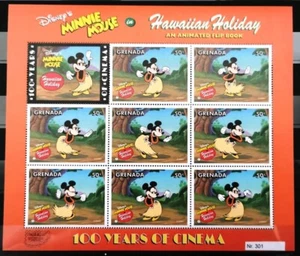 DDN301 Grenada MNH Disney Cartoons Animation Minnie Mouse Hawaiian Holiday - Photo 1/6