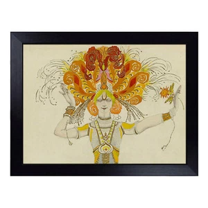 Leon Bakst Costume Design No.3 Lap Tray Cushioned Bean Bag Padded TV Dinner Desk - Picture 1 of 4