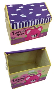 Spielzeugbox Haus Bär Aufbewahrungsbox Spielzeugkiste Aufbewahrung Kindermöbel - Bild 1 von 1