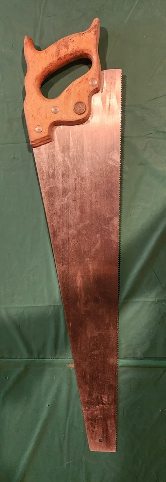 Sierra de mano Nicholson The Fivecient de colección 26" 8 TPI inoxidable herramienta EE. UU. Foto 1 de 4