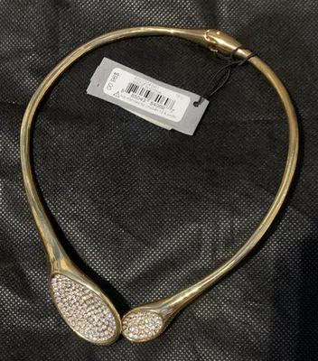 Collar Robert Lee Morris llamativo tono dorado con pedrería nuevo vintage  Foto 1 de 4