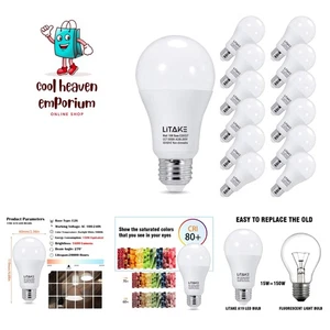150 Watt Equivalent,5000K Daylight LED Light Bulbs,E26 Medium Base, 15W LED B... - Picture 1 of 7