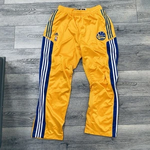 Pantalones de calentamiento Andris Biedriņs Adidas Golden State Warriors #15 2XLT EMITIDOS POR JUGADORES - Imagen 1 de 6