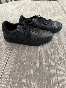Coach Schuhe Herren Größe 11,5 Schwarz Signatur C Niedrig Schnürschuhe Beschichtetes Canvas G4949 - Bild 1 von 8