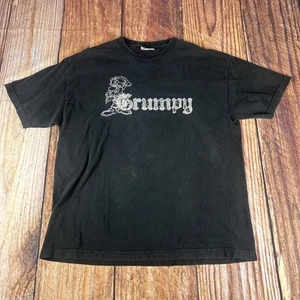 Vtg Disney Grumpy T-Shirt Mens XXL Black Walt Disney World Cotton - Picture 1 of 5