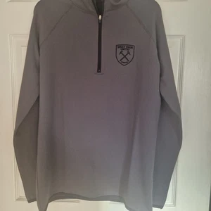 West Ham United Grey Training 3/4 Zip Top Size Large.official Merchandise BNWT - Picture 1 of 4