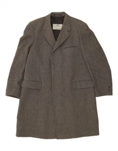AQUASCUTUM Mens Overcoat UK 38 Medium Grey Virgin Wool AW15 - Picture 1 of 5