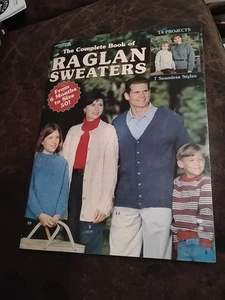 Complete Book Of Raglan Sweaters Patterns Knit 6M To Size 50 Leisure Arts 1997 - Picture 1 of 4