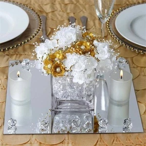 12 pcs 12" Square MIRRORS Wedding Reception CENTERPIECES Wholesale Supplies SALE - Picture 1 of 5