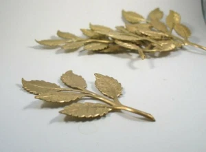 Lot of 10 Stamped Brass Leaf Clusters for Crafts, Jewelry, Scrap Booking, #BL4 - Picture 1 of 2