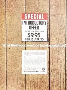 1969 Weldwood Paneling At Many Lumber Yards Print Ad - Bild 1 von 1