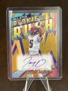 2024 Topps Chrome JAYDEN DANIELS RC All-Etch Rookie Rush GOLD ON CARD AUTO /50 - Bild 1 von 8