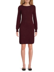 NEW Sofia Cashmere Cashmere Mini Sweater Dress BORDEAUX SIZE M/100%AUTHENTIC - Picture 1 of 1