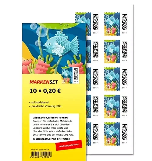 10 Stück *** Briefmarken 0,20€ - Ergänzungsmarken 20 Cent *** selbstklebend - Bild 1 von 1