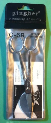 New 🔥GINGHER🔥 Duckbill Applique Tailor Scissors *Model G-6R* Germany FREE SHIP - Image 1 of 4