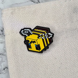 Broche broche broche insignia esmalte abejorro pixel minecraft accesorios de moda - Imagen 1 de 4