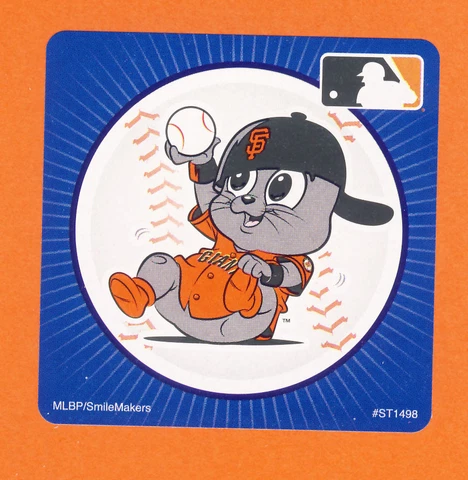 15 San Francisco Giants Mascot - Large Stickers - Major League Baseball Cover