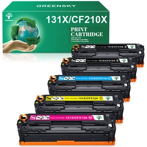 5PK Toner CF210A 131A Compatible with LaserJet Pro 200 Color MFP M251n M276nw - Picture 1 of 5