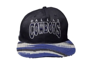 Zubaz Dallas Cowboys Vintage schwarz klassisch NFL Wirbel Krempe Logo Druckknopflasche Hut - Bild 1 von 9