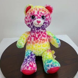 Build A Bear Rainbow Leopardo Peluche 17" Multicolor BAB Animal de Peluche Juguete - Imagen 1 de 10