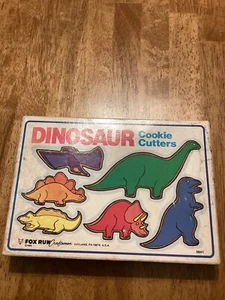 Vintage 1985 Dinosaurier Metall Ausstechformen komplett im Originalkarton - Bild 1 von 3