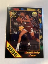 DONALD HODGE 1991-92 WILD CARD BASKETBALL 1000 STRIPE #94 TEMPLE ROOKIE