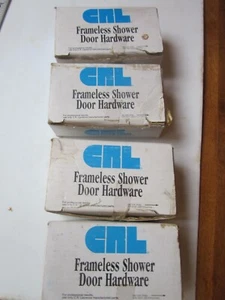 CRL Chrome Frameless Shower Door Hardware, set of 4 NEW Old Stock - Picture 1 of 5