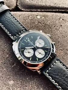 Alpha mechanical chronograph men's watch display back - Picture 1 of 3