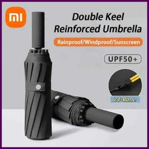 Xiaomi Automatik Regenschirm 24 Knochen Einfarbig Licht Zusammenklappbar Großformat - Bild 1 von 31