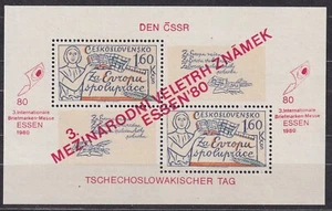 CZECHOSLOVAKIA 1980 SC#2334 MNH** s/s, Ovpt. Czechoslovak Day/ ESSEN ’80. - Imagen 1 de 1