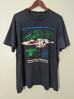 Camisa vintage ponto único USS Enterprise NCC-1701-A Air & Space Museum tamanho XL - Imagem 1 de 4