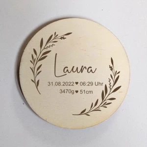 Meilenstein Geburt Baby personalisiert Namensschild Fotoshooting Geburtsgeschenk - Bild 1 von 73