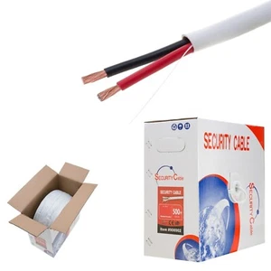 Cable de seguridad de 500 pies 18/2 AWG trenzado blindado CCA alarma antirrobo cable de CCTV - Imagen 1 de 9