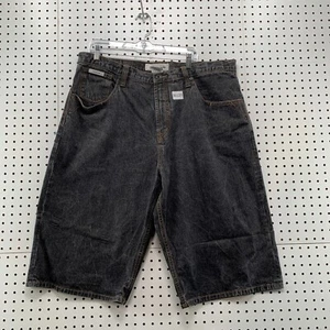 VTG Y2K Rocawear Black Denim Jeans Mens SIZE 40 Jorts Hip Hop FITS 42X16 Baggy - Picture 1 of 17