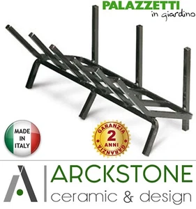 Palazzetti in Giardino Braciere Porta Legna Autoportante Acciaio 54,5x19 H21 cm - Foto 1 di 3