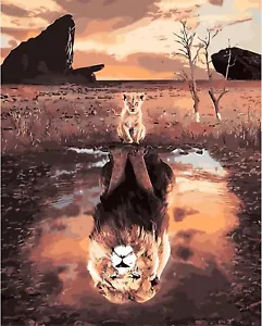 XINRANFF Malen Nach Zahlen Erwachsene Kinder Anfänger Deko Tiger Löwe 40x50cm - Bild 1 von 7