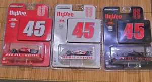 ALL 3 Christian Lundgaard #45 Hy-Vee 1:64 Diecast Indy Car 1 Red 1 Black 1 White - Picture 1 of 1