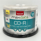 MAXELL Maxdata CD-R Audio Recordable Media 50 Pack Spindle Blank 700 MB 80 Min