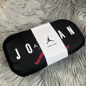 Jordan Toiletry Travel Bag Black White Red 9A0473-F66 - Picture 1 of 6