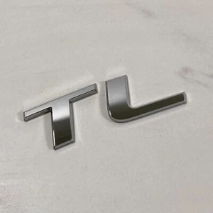 2009-2014 Acura TL Emblem Logo Badge Letters 'TL' Rear Trunk Tailgate Chrome - Picture 1 of 17