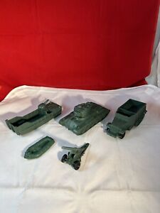 Marx Battleground Military Vehicles Tank ½ Track Landing Craft Cannon Boat