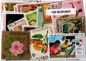 Lot 100 timbres du Burundi - Picture 1 of 1