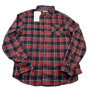 JACHS Flannel Shirt Mens Small Red Plaid Outdoor Lumberjack Gorpcore Ethical NWT - Picture 1 of 13