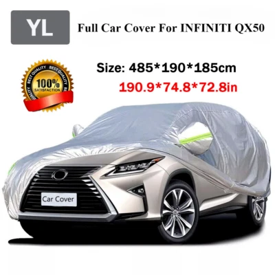 Cubierta de coche plateada completa para INFINITI QX50 protección exterior para todas las estaciones YL Foto 1 de 4