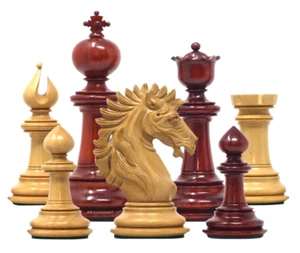 4.5" Bud Rosewood Staunton Chess Pieces Set VICTORIA CROSS Luxury Staunton chess - Picture 1 of 9