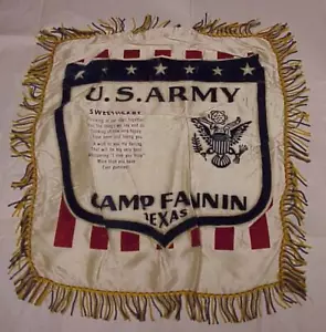 Funda de almohada de la era de la Segunda Guerra Mundial - EJÉRCITO DE EE. UU. / Camp Fannin, TX - Imagen 1 de 1