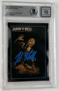 KANE HODDER signed TRADING CARD 1993 Jason Goes to Hell Encapsulated Beckett 10