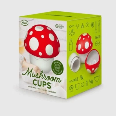 NOVO Conjunto de Copos de Medição de Cogumelo Sem BPA Compacto Assadeira Dormitório Presente - Imagem 1 de 4