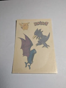 Pikachu Golduck Merlin tattoo 17/20 Rare*HTF* Ships Fast* 2000 Nintendo - Picture 1 of 7